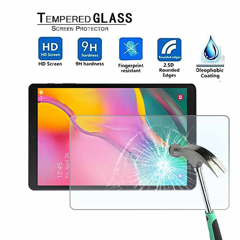 

Screen For Samsung Galaxy Tab A 10.1 (2019) LTE T510 T515 - 9H Clear Premium Tablet Tempered Glass Protector Film Guard Cover