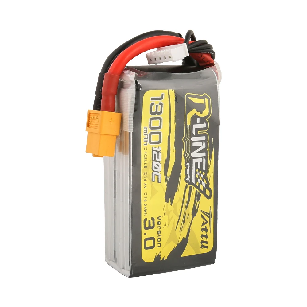 Tattu RLine Версия 3 0 HV 1300mAh 120C 4S 15 2 V Lipo батарея XT60 плагин гоночный FPV Дрон Квадрокоптер