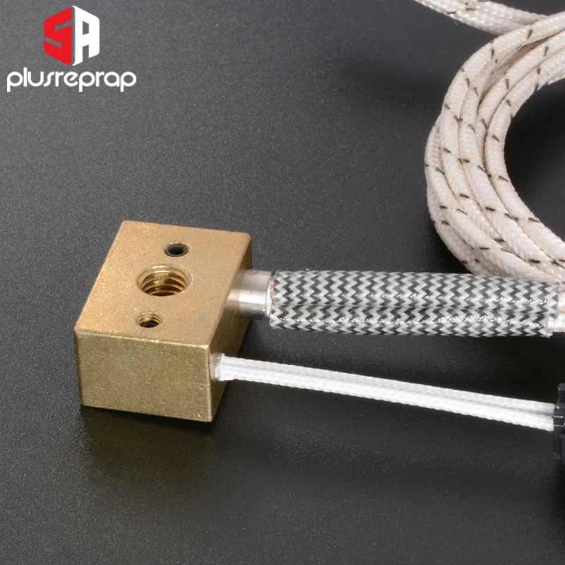 Медный латунный блок с подогревом для V6 J-head Hotend 3d принтер V6 сопла подходят 3 мм PT100 NTC100K термопары высокой температуры блок