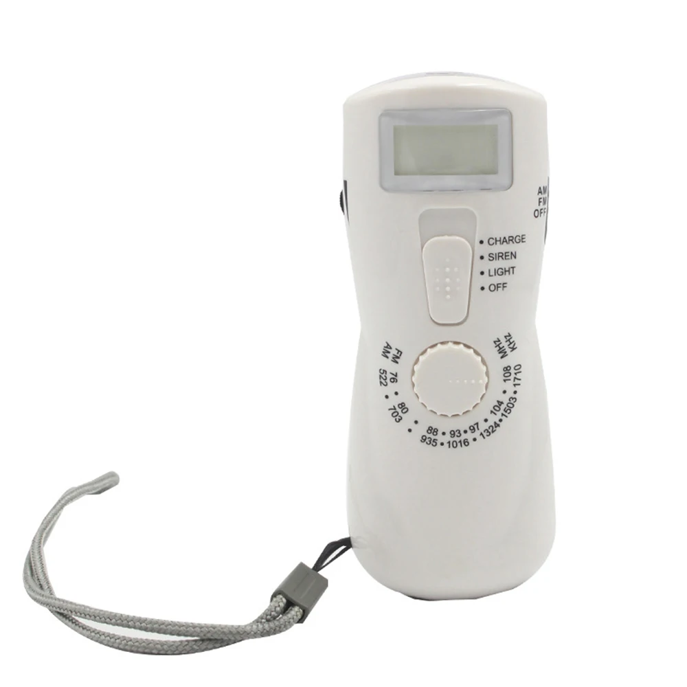 Мини Аварийный Фонарь портативный аварийный ручной Динамо источник питания AM/FM радио с фонарик-Компас для кемпинга