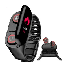 Умные часы M1 с bluetooth-наушником, трекер здоровья, шагомер, фитнес-браслет, умный браслет с беспроводными наушниками, 2в1