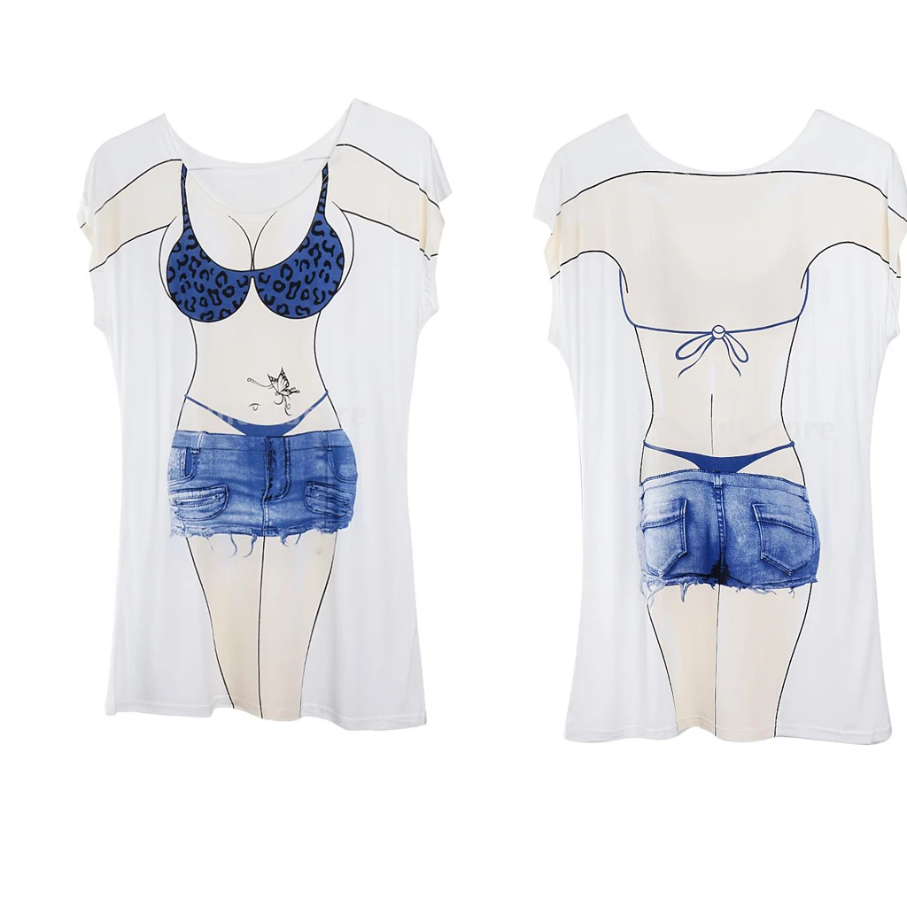 Novelty Womens Beachwear Swimwear TShirt Girls Hen Party Dress Bikini Body Cover up Shirt Sleepwear Women Sexy Nightgown Novelty Womens Beachwear Swimwear TShirt Girls Hen Party Dress Bikini Body Cover up Shirt Sleepwear Women Sexy Nightgown