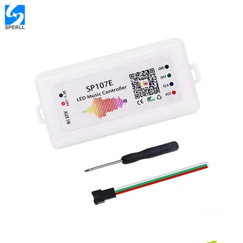 

SP107E Bluetooth Music LED Controller For WS2812B WS2811 Led Pixel Strip Phone APP Control RGB Pixel Light Controller