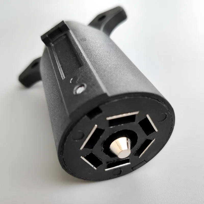 7 Poles Blade Round Truck Trailer Plug 7-Way RV Trailer Connector Replacement 7 Pin Male End Trailer Parts Accessories