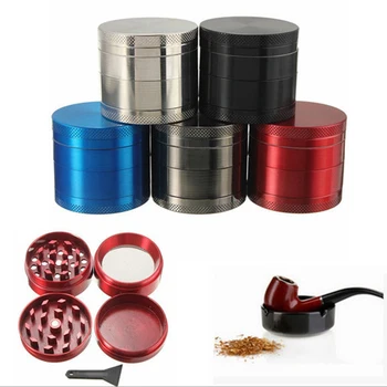 

New Zinc Alloy Metal Tobacco Grinder 4 Layer Manual Mini Handmade Herb Spice Grinder Smoke Tobacco Crusher