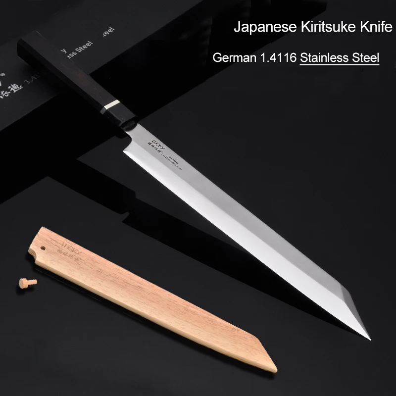 27 см Японский Суши Kiritsuke нож Германия 1 4116 сталь филе Sashimi кухонные ножи с эбеновым