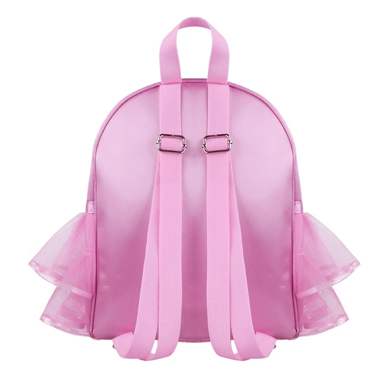 Розовый детский балетный мешок для танцев для девочек, школьный рюкзак, обувь с открытым носком, вышитый многоуровневый взъерошенный Рюкзак-пачка для танцев