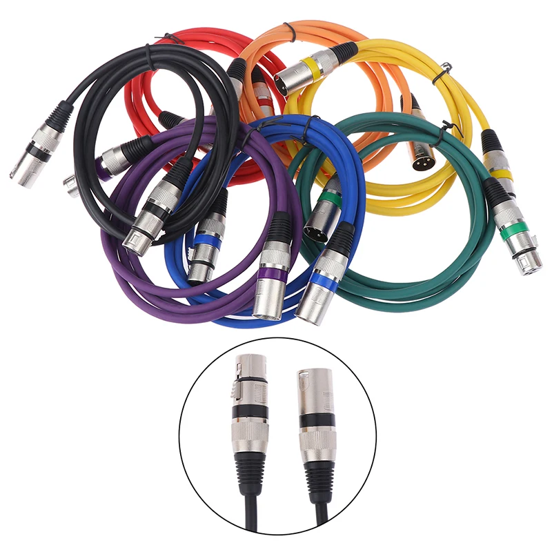 1pc 3 Pin XLR Male to Female Microphone Extension Cable Audio Extension Cables Cord Wire Line 6mm for Microphone 1.8m