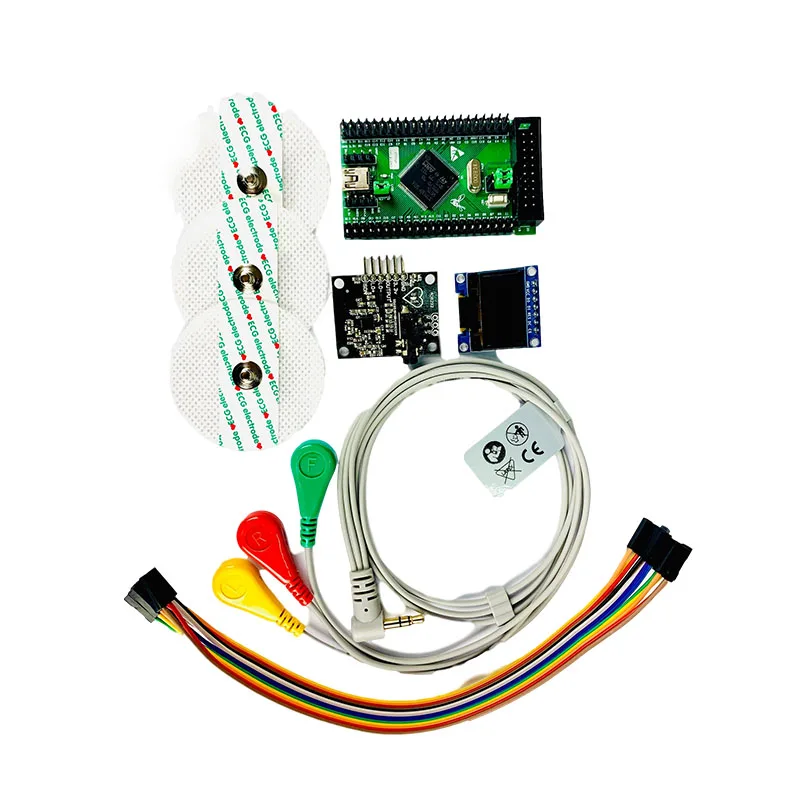US $107.88 STM32based AD8232 ECG Heart Rate Acquisition Kit OLED Display Portable and Developable System