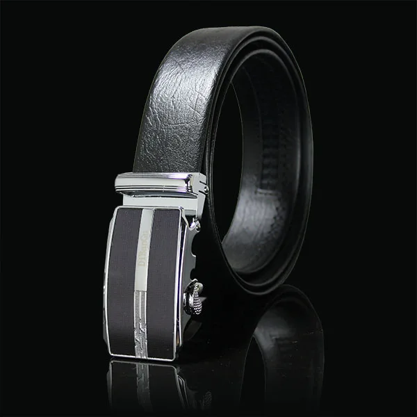 P-712-YW Hi-Tie, автоматическая пряжка, натуральная кожа, ремни для мужчин, черный, деловой, черный ремень для мужчин, пояс ковбой, джинсы, ремень, Ширина 3,5 см - Color: P-712-YW