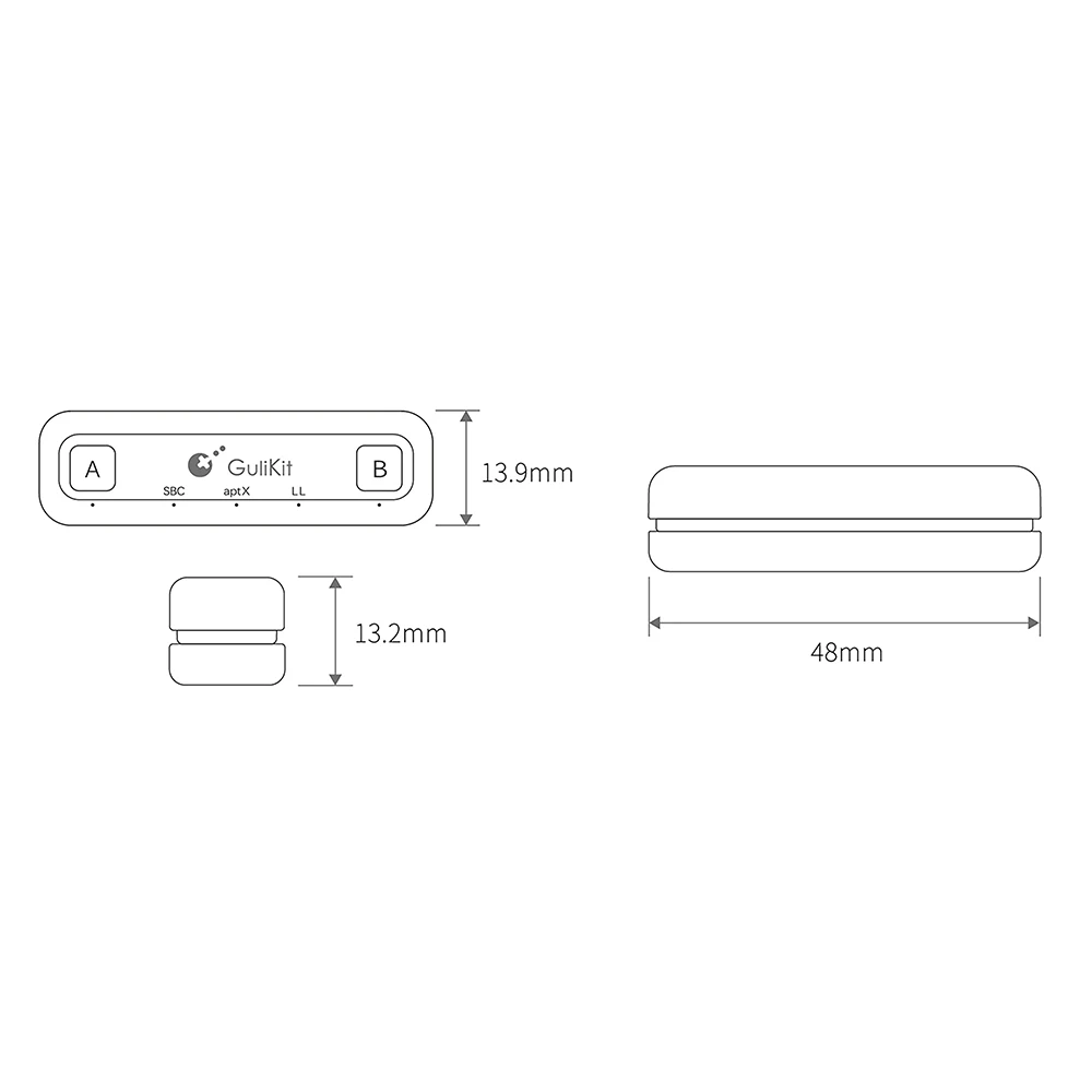 GuliKit тип-c USB аудио беспроводной BT аудио USB передатчик адаптер супер HiFi низкая задержка трансивер для переключателя/переключатель Lite/PS4