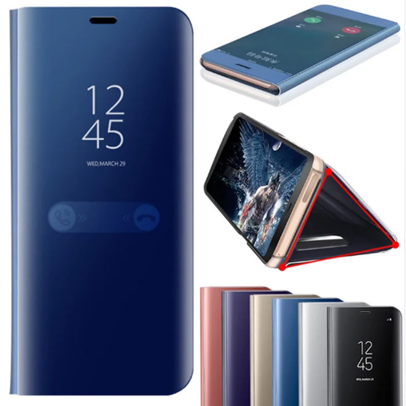 Новое поступление зеркальный умный чехол для huawei P30 Pro mate 20 Honor 10 Lite P10 Plus V20 Y6 2018 P9 NOVA