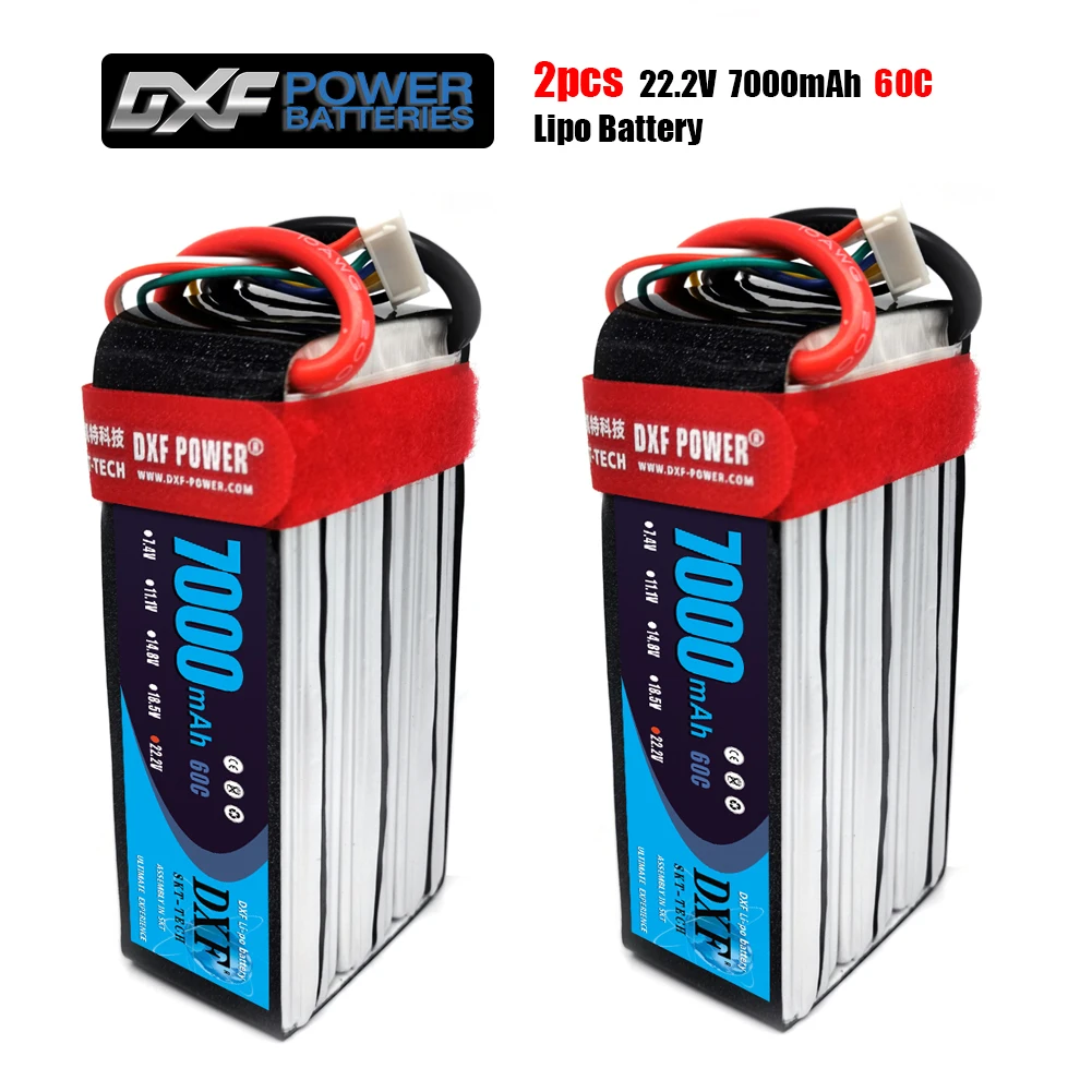 Аккумулятор DXF 6S Lipo 22 2 в 7000 мАч 60C Max120C для радиоуправляемых самолетов вертолетов