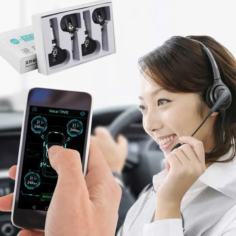 

GIORDON TPMS Bluetooth 4.0 universal external tyre pressure sensor support IOS Android phone,tire pressure sensor Easy Install