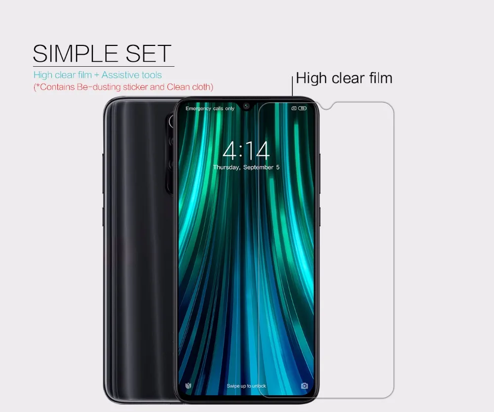 2pcs/lot for Xiaomi Redmi Note 8 Pro NILLKIN Super Clear Anti-fingerprint Protective Film OR Matte Screen Protector Film