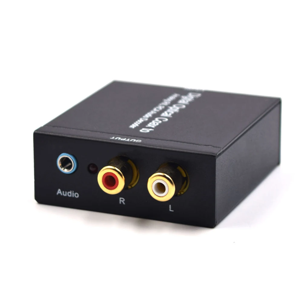 Цифровой оптический коаксиальный Toslink в аналоговый RCA L/R конвертер адаптер аудио декодер коаксиальный SPDIF Toslink в L/R RCA аудио