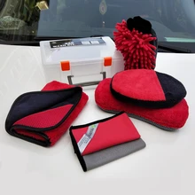 7 шт./компл. Автомойка набор чистящих средств для ухода за мульти-функциональный мягкая губка Полотенца Набор инструментов Набор автомобильных Красота Инструменты Высокое качество