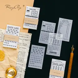 Rosy Posy цветная бумага Pay Day Notepad винтажная серия 30 листов в полупрозрачную ручка Примечания 4-