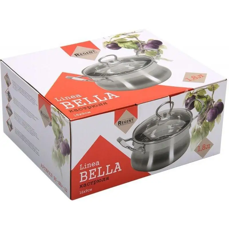 Кастрюля REGENT INOX, BELLA, 1,8 л