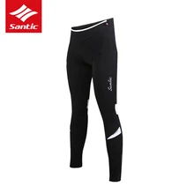 Santic женские штаны для велоспорта зимняя тёплая флисовая ветрозащитная штаны для велоспорта горный шоссейный велосипед велосипедная одежда WM7C04096P