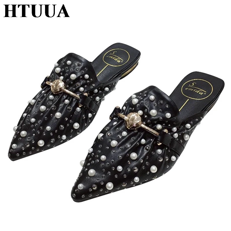 HTUUA/фирменный дизайн женские шлёпанцы шлепанцы на плоской подошве с