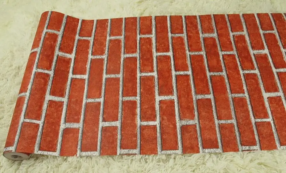 Home decoration 3D Vinilo Ladrillo wallpaper clothing store restaurant cafe antique brick PVC engineering 3d European Wallpaper