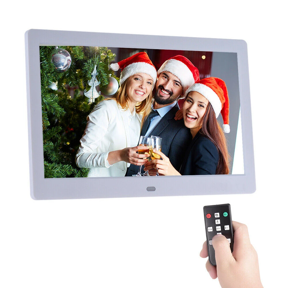 US $57.95 10 inch HD IPS LCD 1280800 Digital Photo Frame Alarm Clock MP3 MP4 Video Player with Remote Desktop