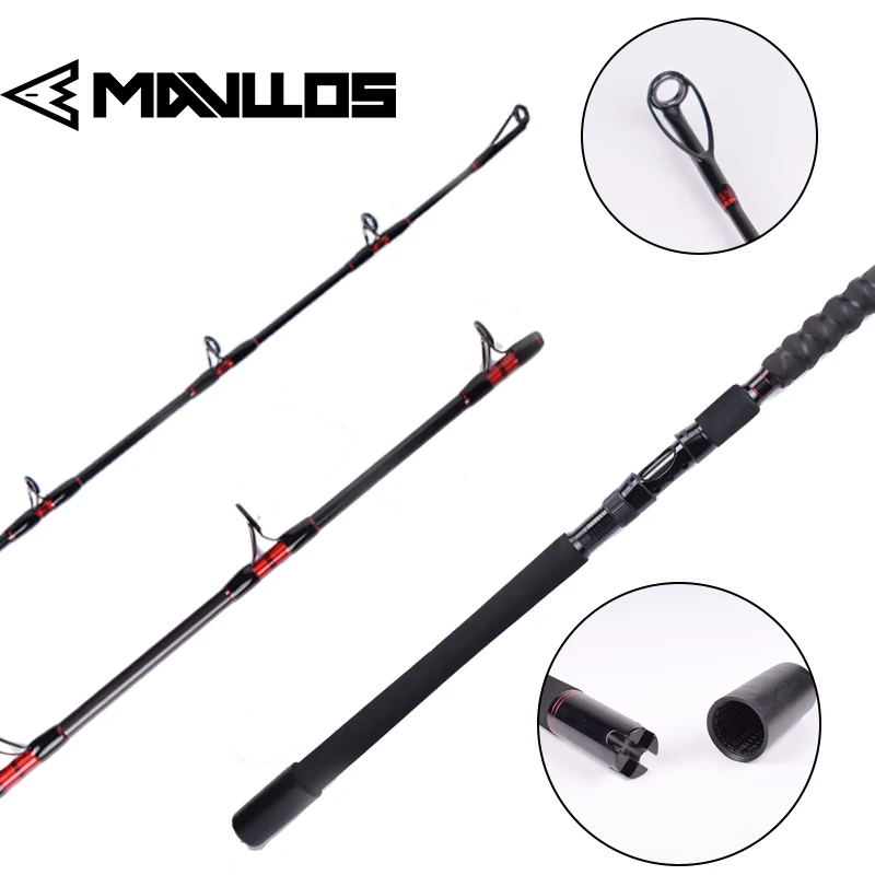 

Mavllos L.W. 70-250G Jigging Spinning Fishing Rod 3 Section Fast Action Saltwater Carbon Fiber Super Hard Boat Spinning Rod