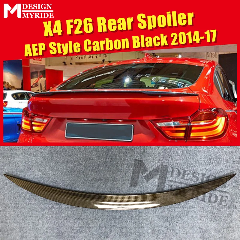 

X4 F26 Trunk Spoiler AEP Style Carbon Fiber Spoiler Wings Fit For BMW X-series X4 F26 Gloss Black Rear Trunk Spoiler 2014-2017