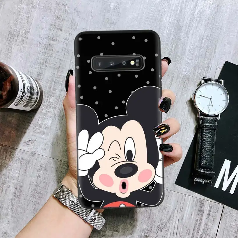 Минни Мышь черная крышка чехол для телефона для samsung Galaxy A50S A10S A20S A10 A20E A30 A40 A50 A70 M40 M30S A80 корпус под плетенную сумку - Цвет: BA182-4
