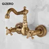 Kitchen Mixer Faucet Wall Mounted Dual Handle Antique Copper Finish Bathroom hot&cold swivel mixer torneira cozinha ZR184 ► Photo 3/6