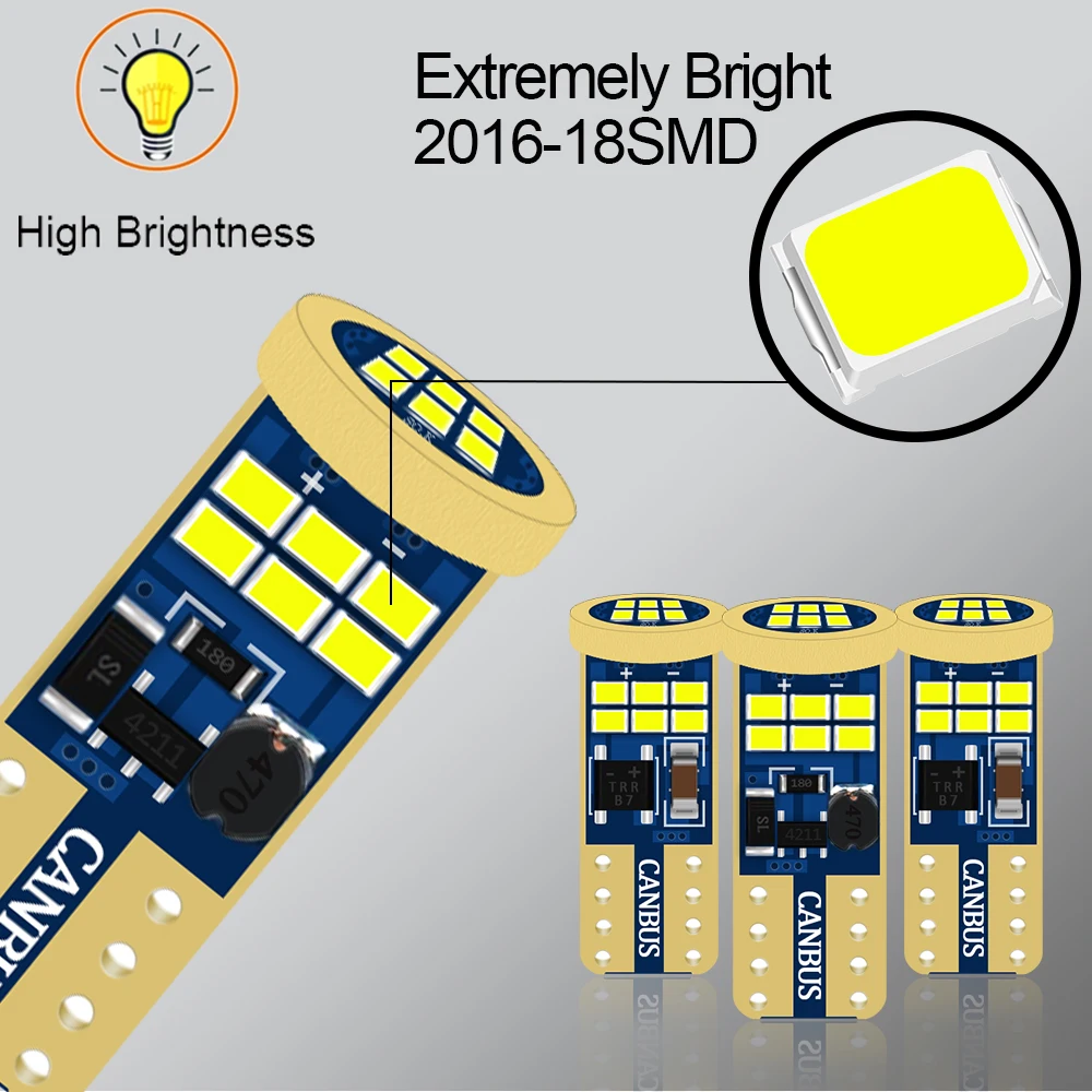 100 шт. 18 светодиодный Автомобильный светодиодный лампы T10 194 W5W SMD авто интерьер светильник парковка купол сигнала боковая лампа светильник 12V по оптовой цене