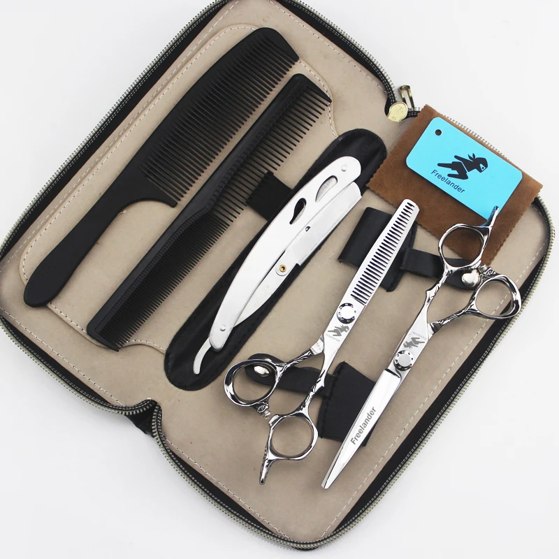 6 inch Professional pet grooming kit, straight scissors and curved pieces