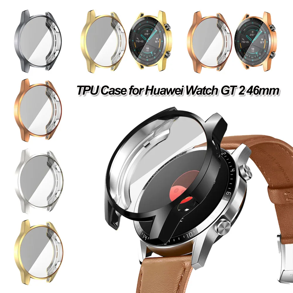 Защитный чехол для Huawei Watch GT 2 46 мм мягкий ТПУ с полным экраном защитный часов
