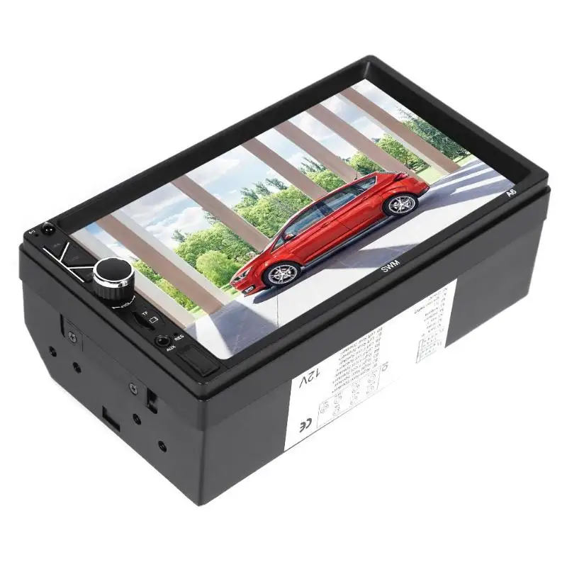 A6 7 дюймов 2 Din сенсорный экран автомобиля в тире стерео аудио FM радио Bluetooth зеркальная поверхность подключение головное устройство MP5 мультимедийный плеер