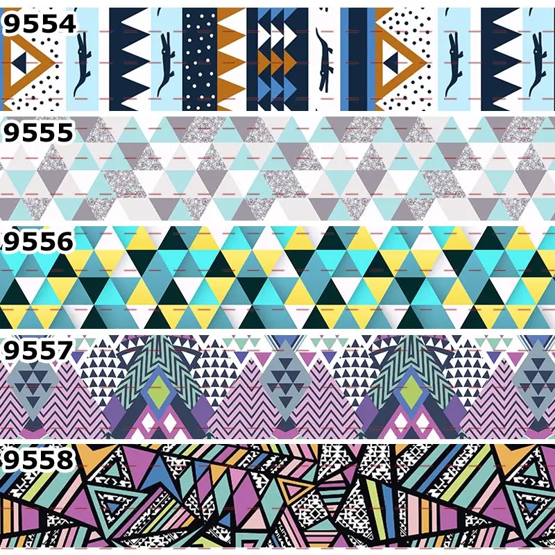 10 ярдов-разные размеры-лента Grosgrain-принт с геометрическим узором/19069544-9558