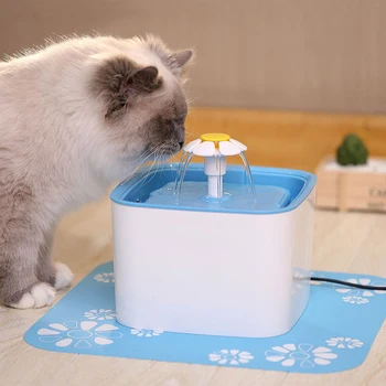 

Dog Cat Water Fountain LED Electric Feeder Bowl Drinking Dispenser Pets Supplies USB Dog Pet Mute Drinker Feeder Bowl