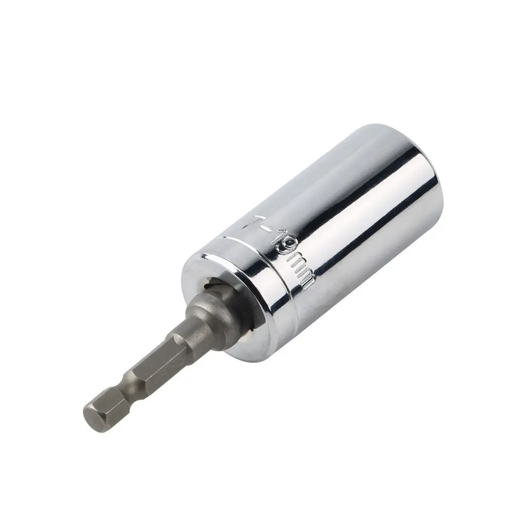 Universal Ratchet Spanner Set Socket Sleeve 7-19mm Power Drill Ratchet Bushing Spanner Drill Socket Adapter Extension