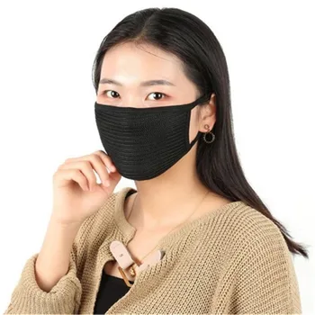 

10pcs Cotton Mask Simple Masque Unisex Black Cycling Anti-dust Breathable Earloop Mouth Face Mask Warm Mask Bike Face Mask