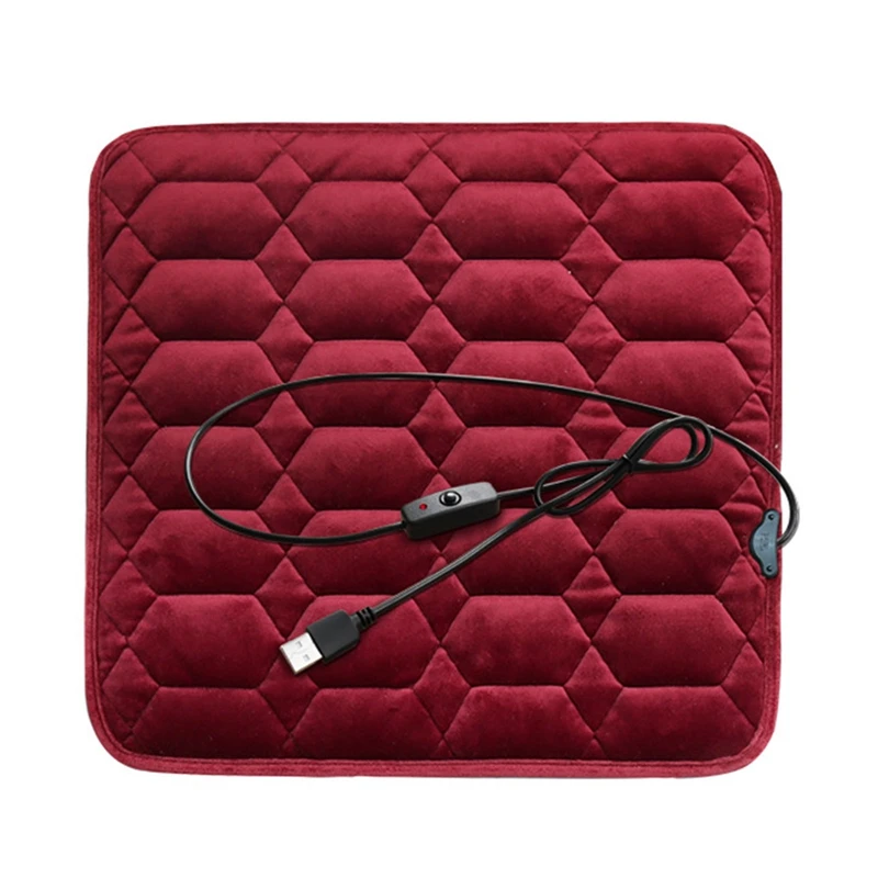 

5V Heating Pillow Car Accessories Interior Car Seat Winter Car Plush Pillow 5V Voltage USB Interface Single Heating Cushion