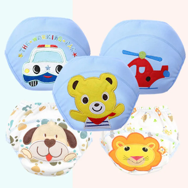 Pantalones de entrenamiento para pañales de bebé, pañal reutilizable, ropa interior de aprendizaje de algodón lavable, ropa para niños de 0 a 3 años QD05