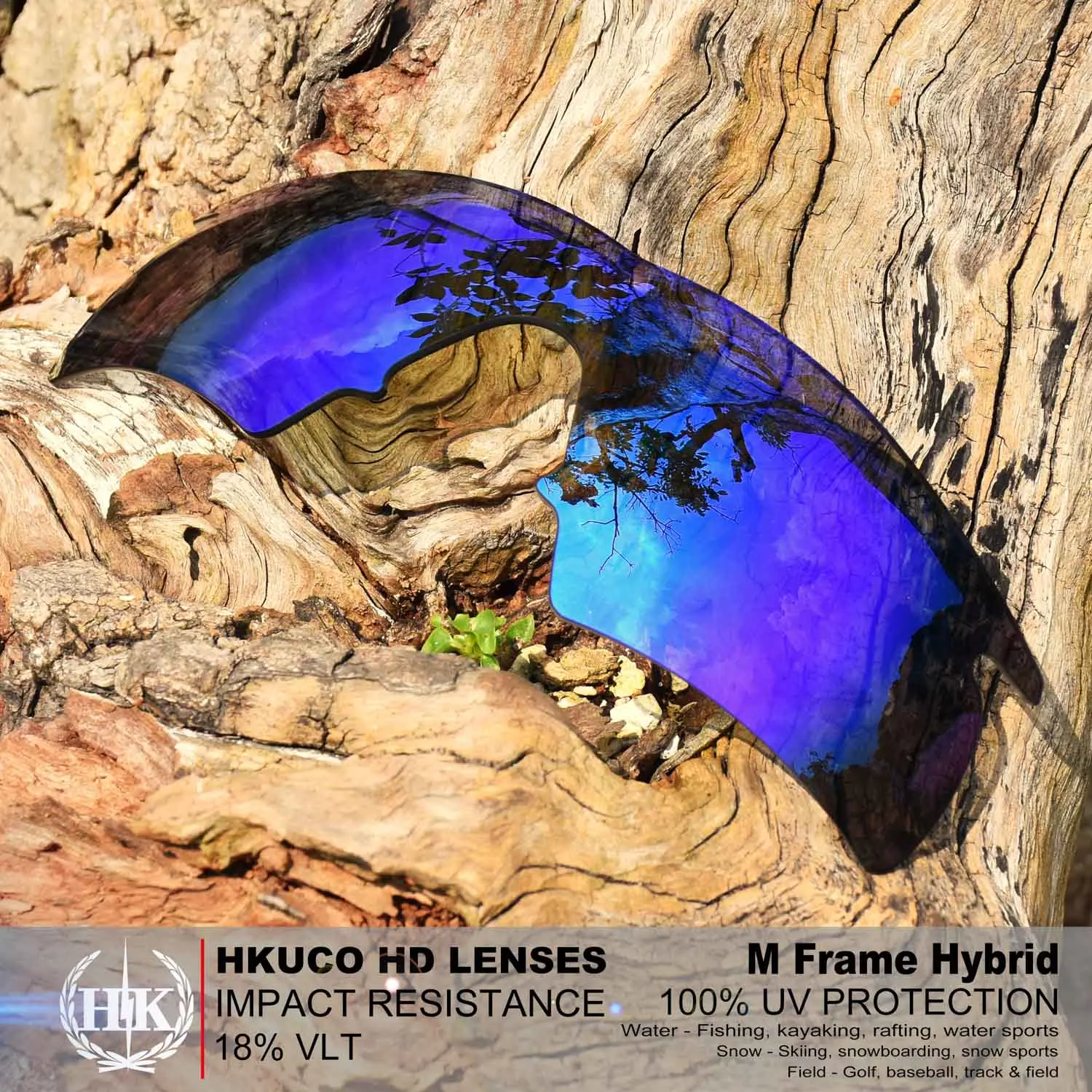 HKUCO красный/синий 2 пары Поляризованные Сменные линзы для M рамки очки с гибридной оправой увеличить четкость