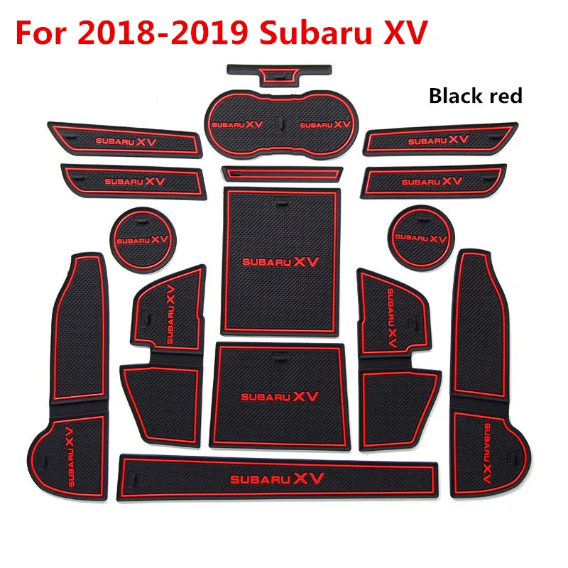 Для Subaru XV 2012- слот-коврик для двери коврик резиновый коврик внутренняя чашка Подушка паз коврик Lnterior противоскользящие автомобильные аксессуары