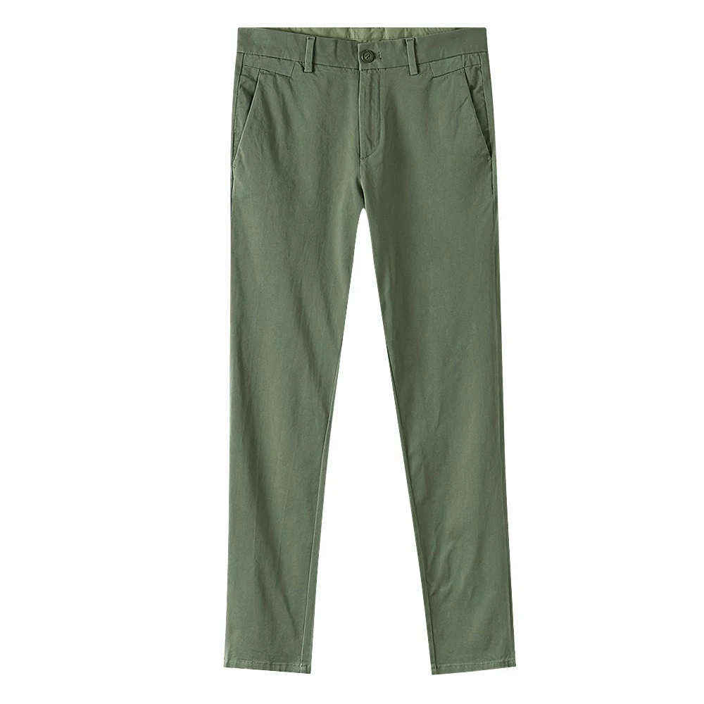Metersbonwe, Брендовые мужские брюки, повседневные, деловые, мужские брюки, классика, средний вес, прямые, длина, модные, облегающие, микро-бомба, брюки - Цвет: green