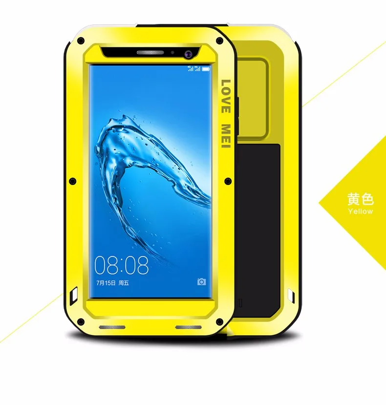 Love Mei For Huawei Nova Plus Case Metal Aluminum Dirt Waterproof Powerful Case Cover For Huawei Nova Plus+ Tempered Glass