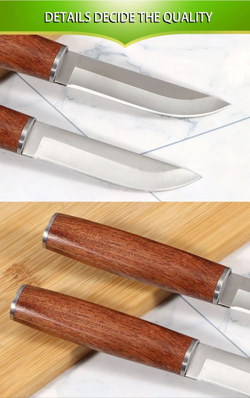 inoxidável faca multiuso peeling rosewood lidar com faca de cozinha utilitário