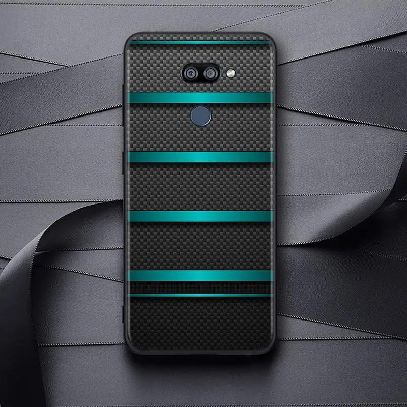 Фото Автомобильное углеродное волокно для LG K22 K71 K61 K51S K41S K30 K20 K50S K40S Q60 V60 V50 V40 V35 V30 G8 ThinQ Black чехол для телефона №4