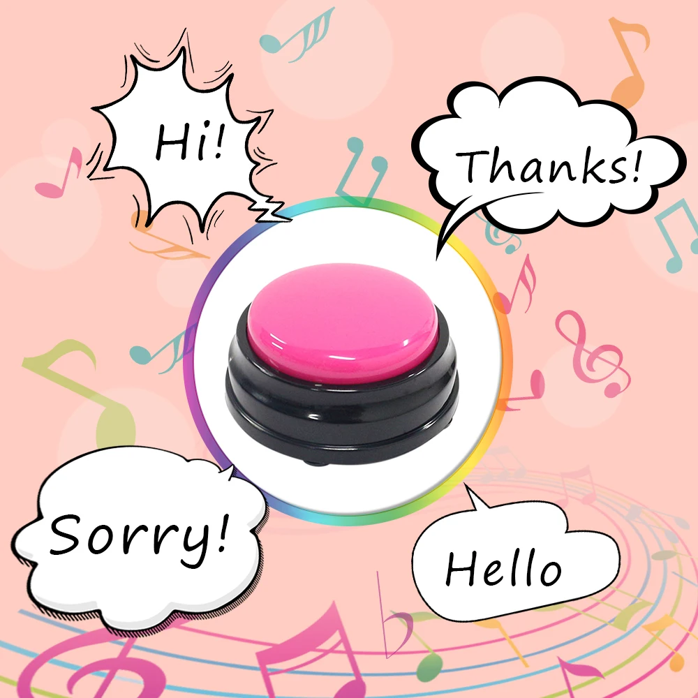 Recordable Talking Easy Carry Kids Pet Dog Interactive Toy Answering Buttons