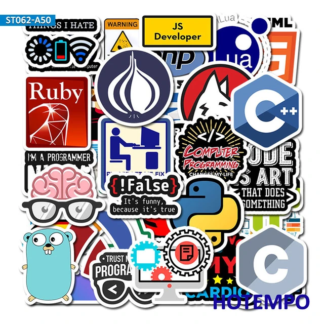 Programmer and hacker geek - Programmer - Sticker