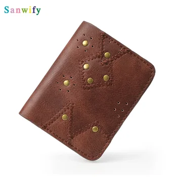 

Omikron New Women Vintage Small Short Leather Creative Coin Female Mini Fashion Wallets Money Clips Gifts